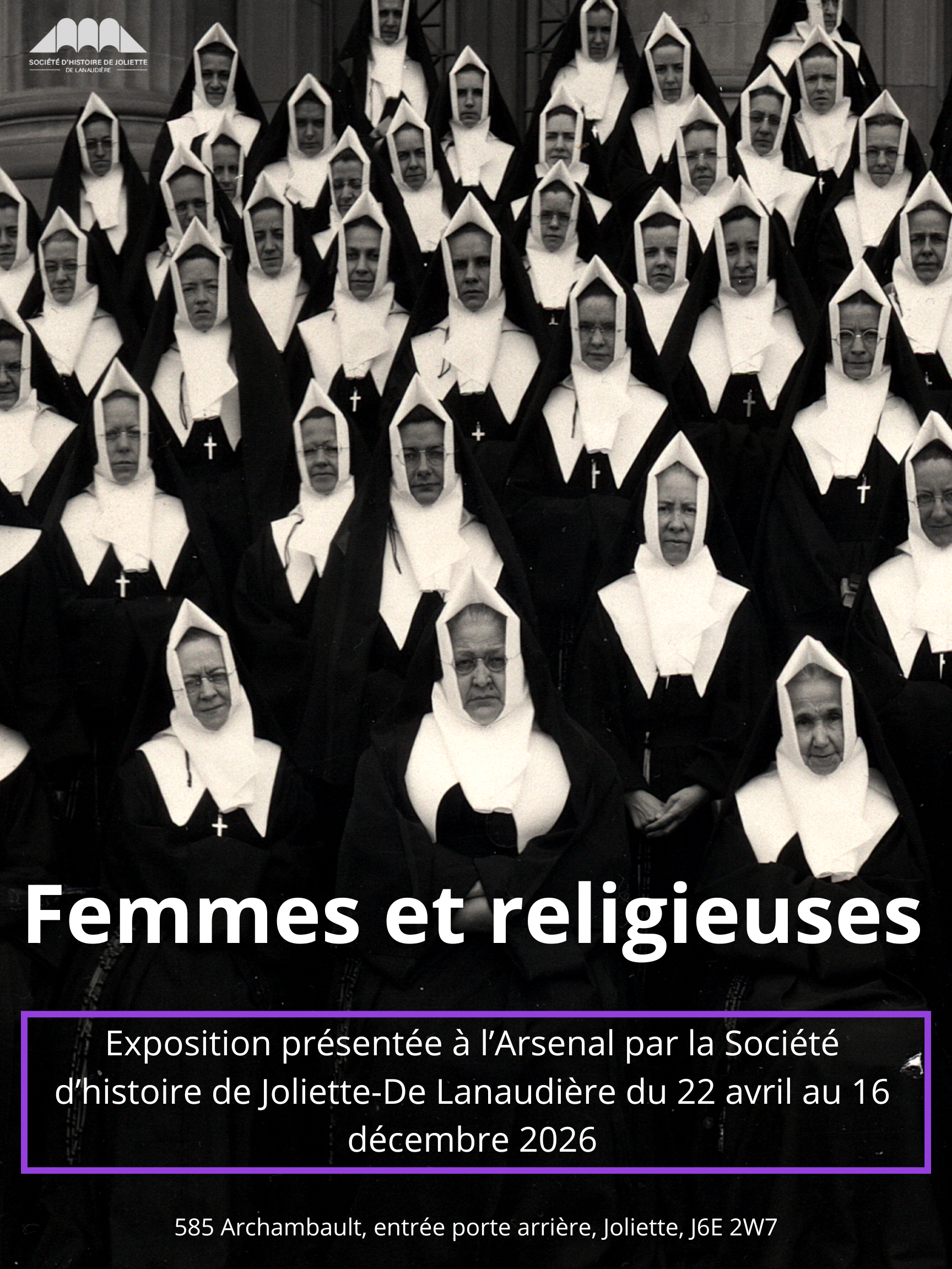 Femmes et religieuses - exposition à la Société d'histoire de Joliette-De Lanaudière